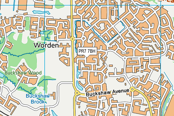 PR7 7BH map - OS VectorMap District (Ordnance Survey)