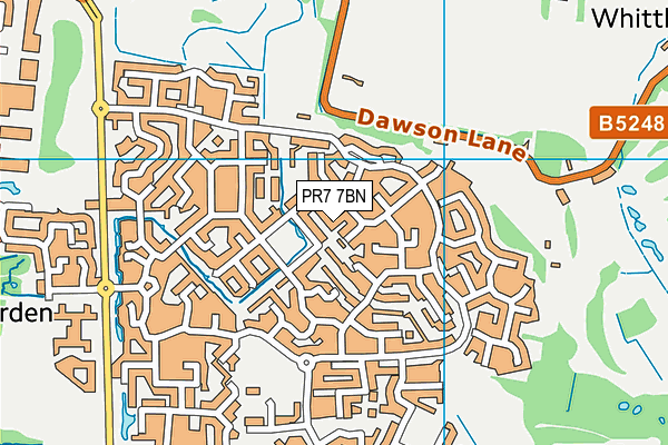 PR7 7BN map - OS VectorMap District (Ordnance Survey)