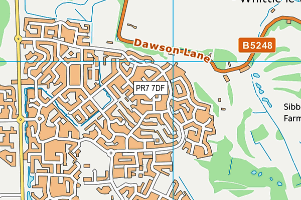 PR7 7DF map - OS VectorMap District (Ordnance Survey)