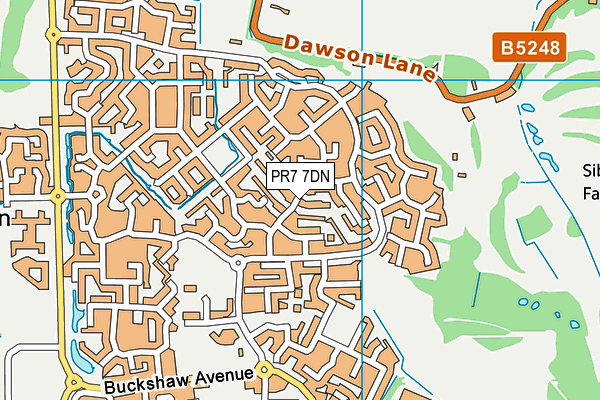 PR7 7DN map - OS VectorMap District (Ordnance Survey)