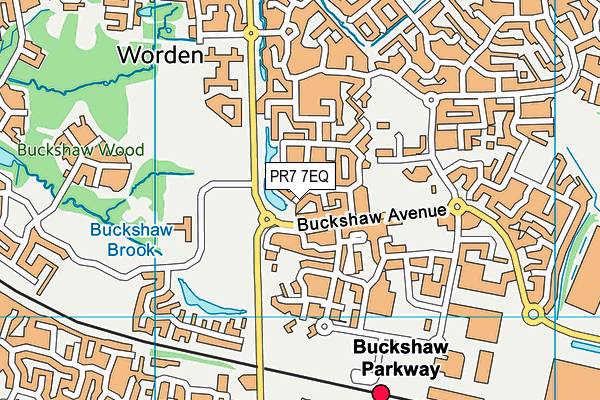 PR7 7EQ map - OS VectorMap District (Ordnance Survey)