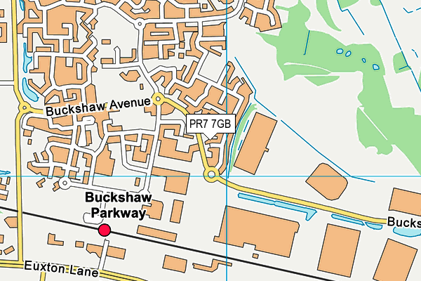 PR7 7GB map - OS VectorMap District (Ordnance Survey)