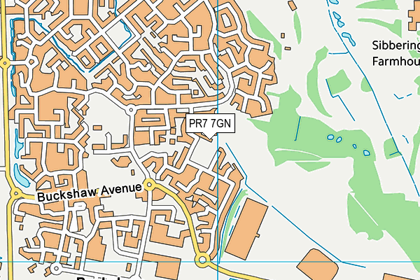 PR7 7GN map - OS VectorMap District (Ordnance Survey)