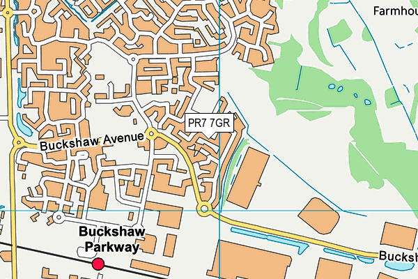 PR7 7GR map - OS VectorMap District (Ordnance Survey)