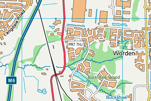 PR7 7HJ map - OS VectorMap District (Ordnance Survey)