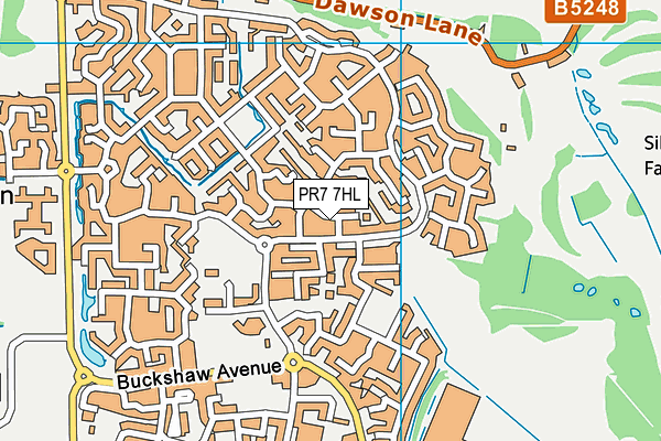 PR7 7HL map - OS VectorMap District (Ordnance Survey)