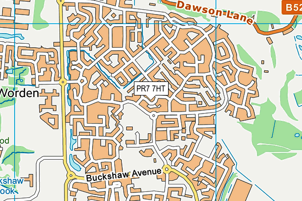 PR7 7HT map - OS VectorMap District (Ordnance Survey)