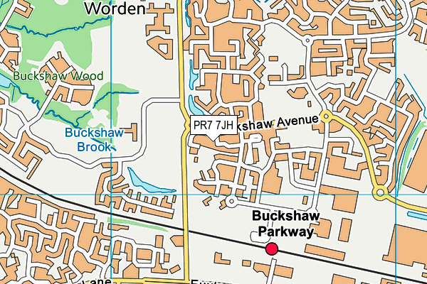PR7 7JH map - OS VectorMap District (Ordnance Survey)