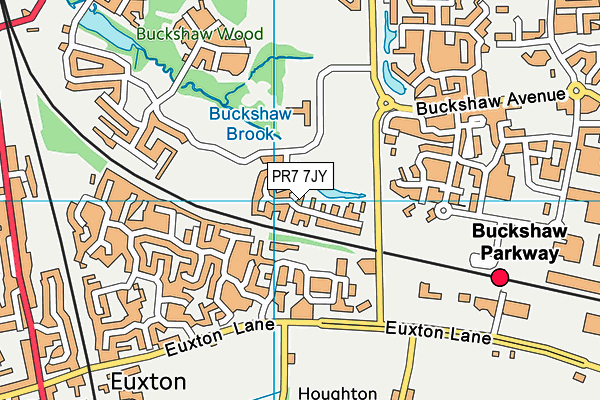 PR7 7JY map - OS VectorMap District (Ordnance Survey)