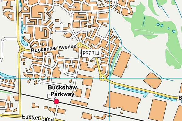 PR7 7LJ map - OS VectorMap District (Ordnance Survey)