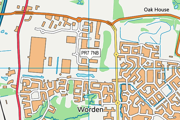PR7 7NB map - OS VectorMap District (Ordnance Survey)