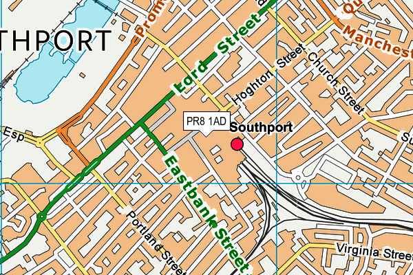 PR8 1AD map - OS VectorMap District (Ordnance Survey)