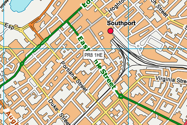 PR8 1HE map - OS VectorMap District (Ordnance Survey)