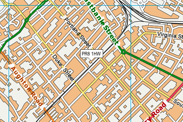 PR8 1HW map - OS VectorMap District (Ordnance Survey)