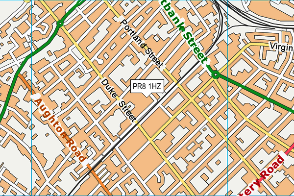 PR8 1HZ map - OS VectorMap District (Ordnance Survey)