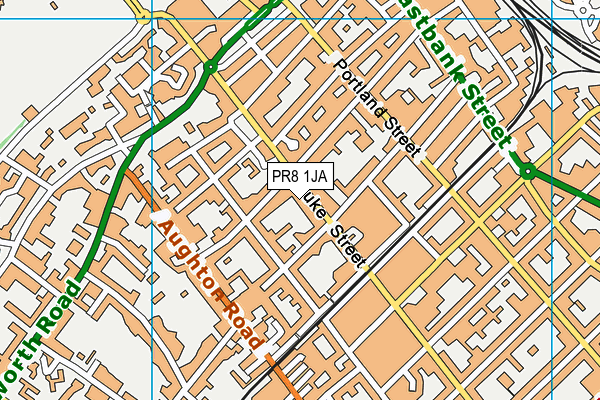 PR8 1JA map - OS VectorMap District (Ordnance Survey)