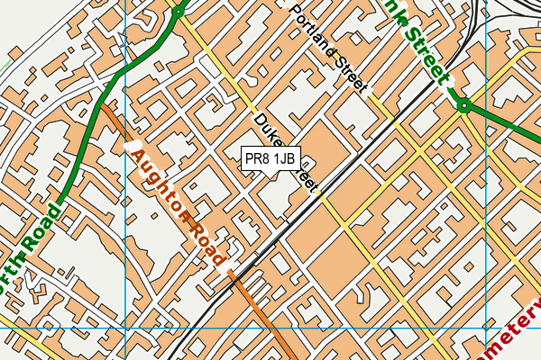 PR8 1JB map - OS VectorMap District (Ordnance Survey)