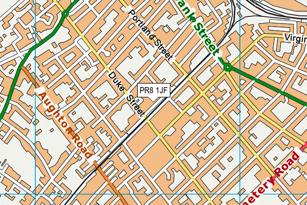 PR8 1JF map - OS VectorMap District (Ordnance Survey)