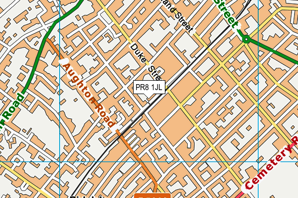 PR8 1JL map - OS VectorMap District (Ordnance Survey)