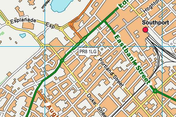 PR8 1LG map - OS VectorMap District (Ordnance Survey)