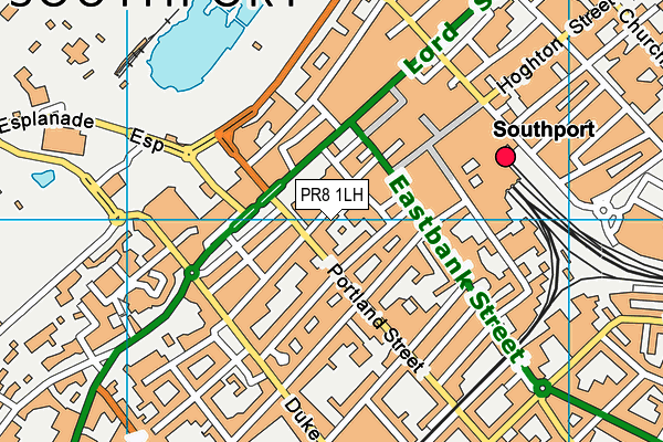PR8 1LH map - OS VectorMap District (Ordnance Survey)