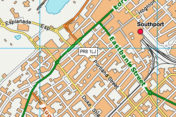 PR8 1LJ map - OS VectorMap District (Ordnance Survey)