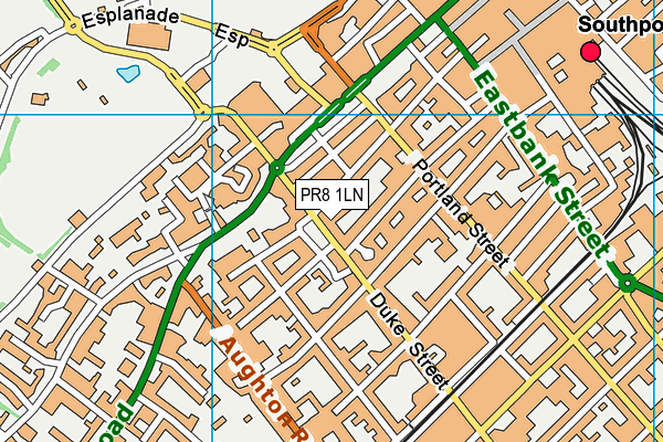 PR8 1LN map - OS VectorMap District (Ordnance Survey)