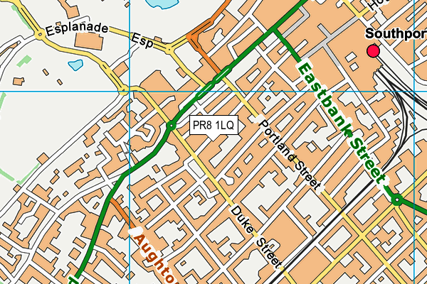 PR8 1LQ map - OS VectorMap District (Ordnance Survey)