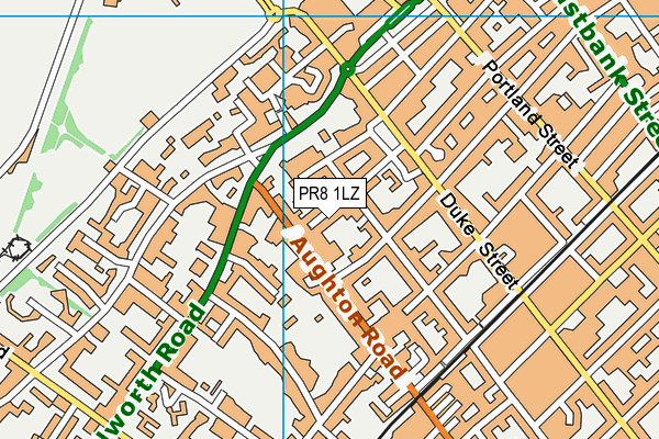 PR8 1LZ map - OS VectorMap District (Ordnance Survey)