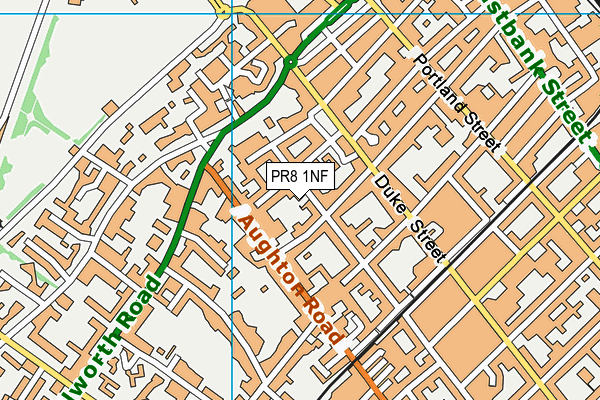 PR8 1NF map - OS VectorMap District (Ordnance Survey)