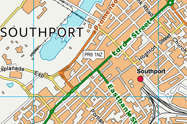 Spindles Health & Leisure (Southport) map (PR8 1NZ) - OS VectorMap District (Ordnance Survey)