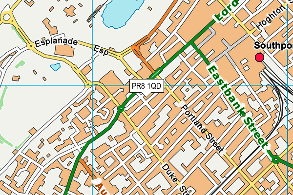 PR8 1QD map - OS VectorMap District (Ordnance Survey)