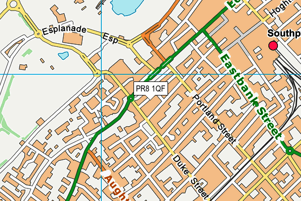 PR8 1QF map - OS VectorMap District (Ordnance Survey)