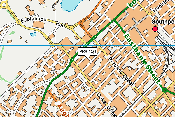 PR8 1QJ map - OS VectorMap District (Ordnance Survey)