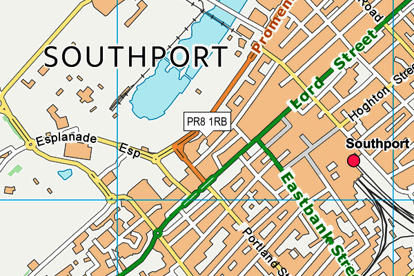 Royal Clifton Health Club (Closed) map (PR8 1RB) - OS VectorMap District (Ordnance Survey)