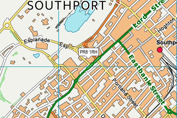 PR8 1RH map - OS VectorMap District (Ordnance Survey)