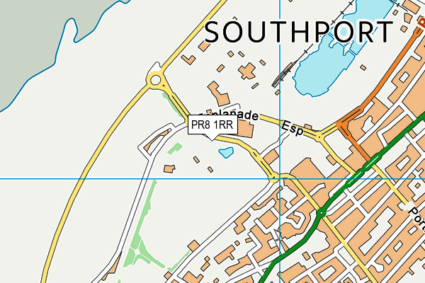 PR8 1RR map - OS VectorMap District (Ordnance Survey)
