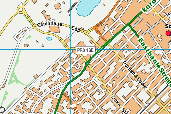 PR8 1SE map - OS VectorMap District (Ordnance Survey)