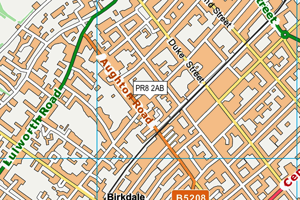 PR8 2AB map - OS VectorMap District (Ordnance Survey)