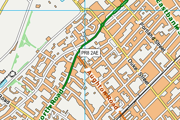 PR8 2AE map - OS VectorMap District (Ordnance Survey)