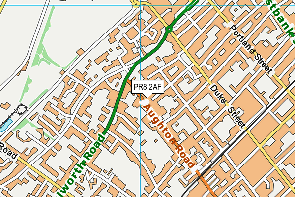 PR8 2AF map - OS VectorMap District (Ordnance Survey)
