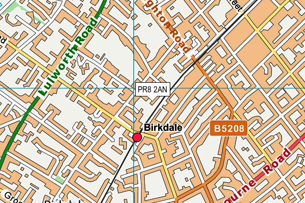 PR8 2AN map - OS VectorMap District (Ordnance Survey)