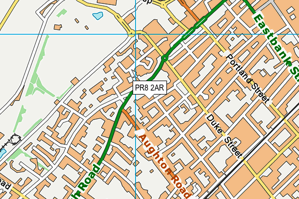 PR8 2AR map - OS VectorMap District (Ordnance Survey)