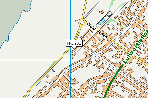 PR8 2BE map - OS VectorMap District (Ordnance Survey)
