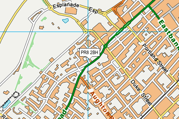 PR8 2BH map - OS VectorMap District (Ordnance Survey)