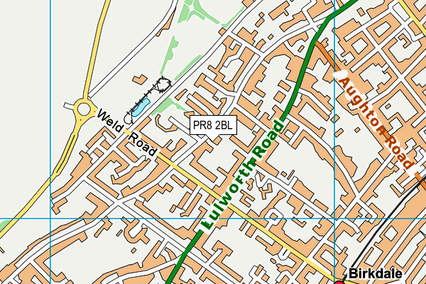 PR8 2BL map - OS VectorMap District (Ordnance Survey)