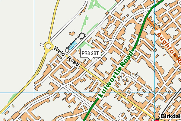 PR8 2BT map - OS VectorMap District (Ordnance Survey)