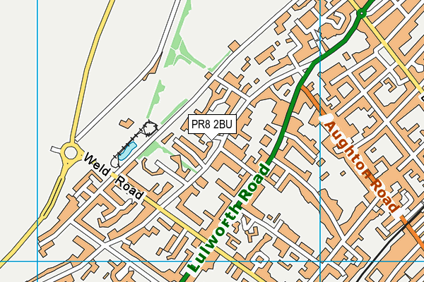 PR8 2BU map - OS VectorMap District (Ordnance Survey)