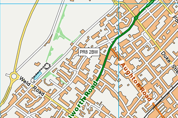 PR8 2BW map - OS VectorMap District (Ordnance Survey)