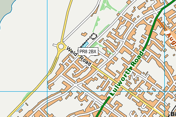 PR8 2BX map - OS VectorMap District (Ordnance Survey)
